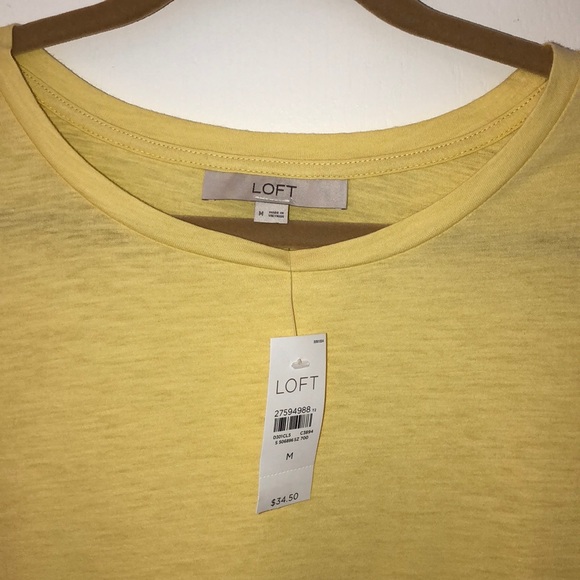 LOFT Bundle of Two Cotton Slub Knit Embroidered Hem Tees - Picture 7 of 8